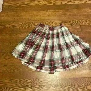 Plaid Women's Skirt in Red and White